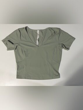 Lululemon V-Neck Short Sleeve Women’s Top in Sage Green
